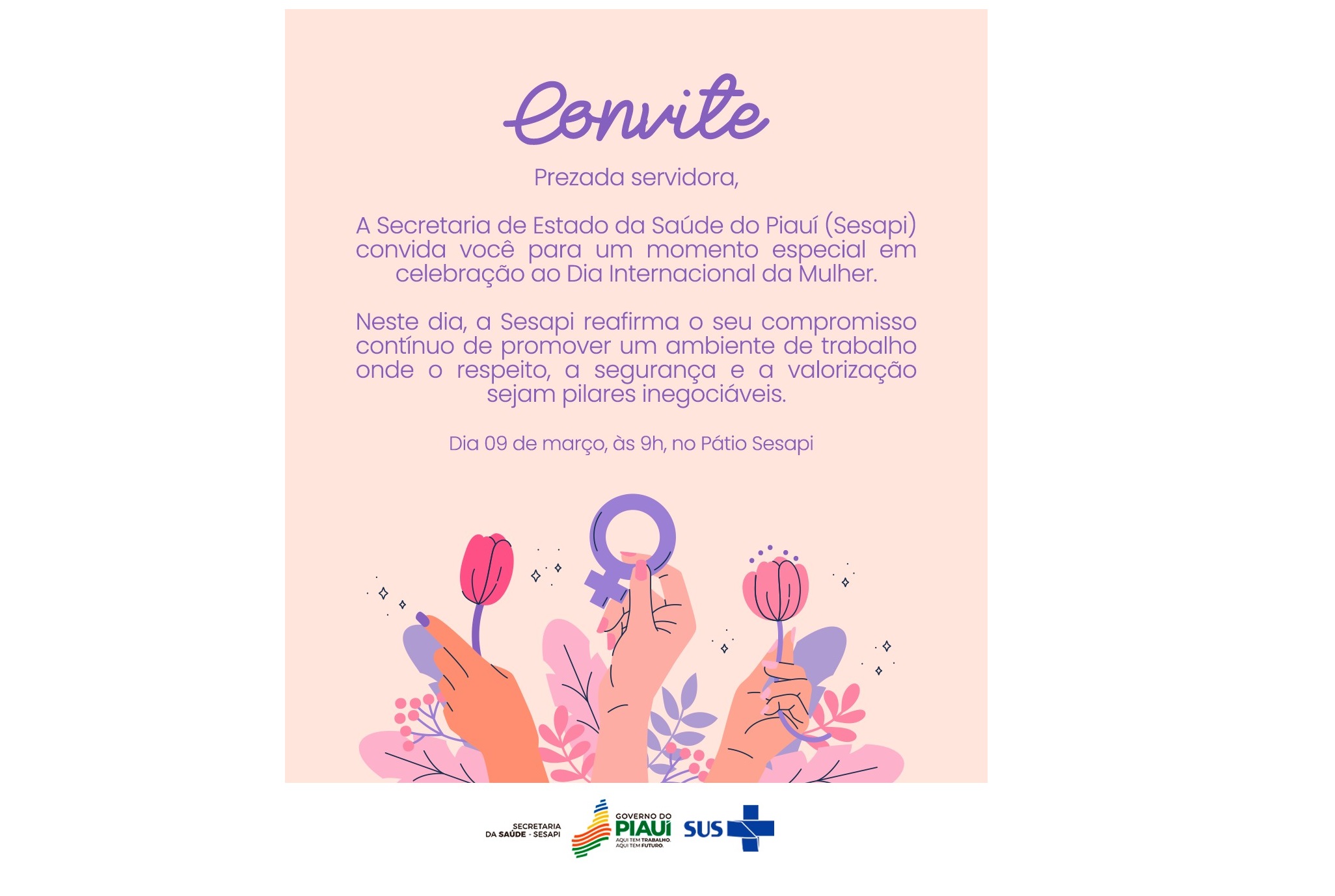 Mensagem pelo Dia Internacional da Mulher