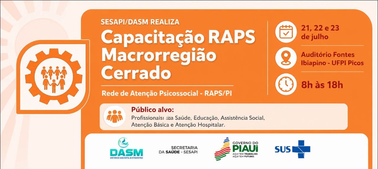 CURSO DE QUALIFICAÇÃO PARA REDE DE ATENÇÃO PSICOSSOCIAL-RAPS/ PICOS