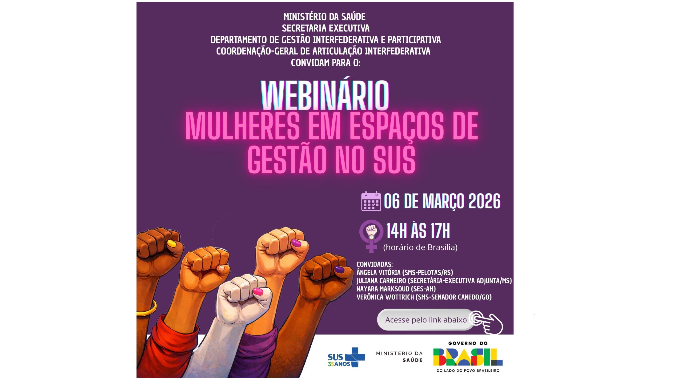 Webinário Mulheres em Espaços de Gestão no SUS